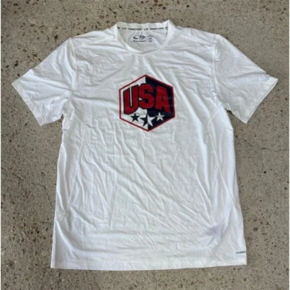 Champion power core duodry Men's 2XL White Short Sleeve Crew Neck T-Shirt - Picture 1 of 3